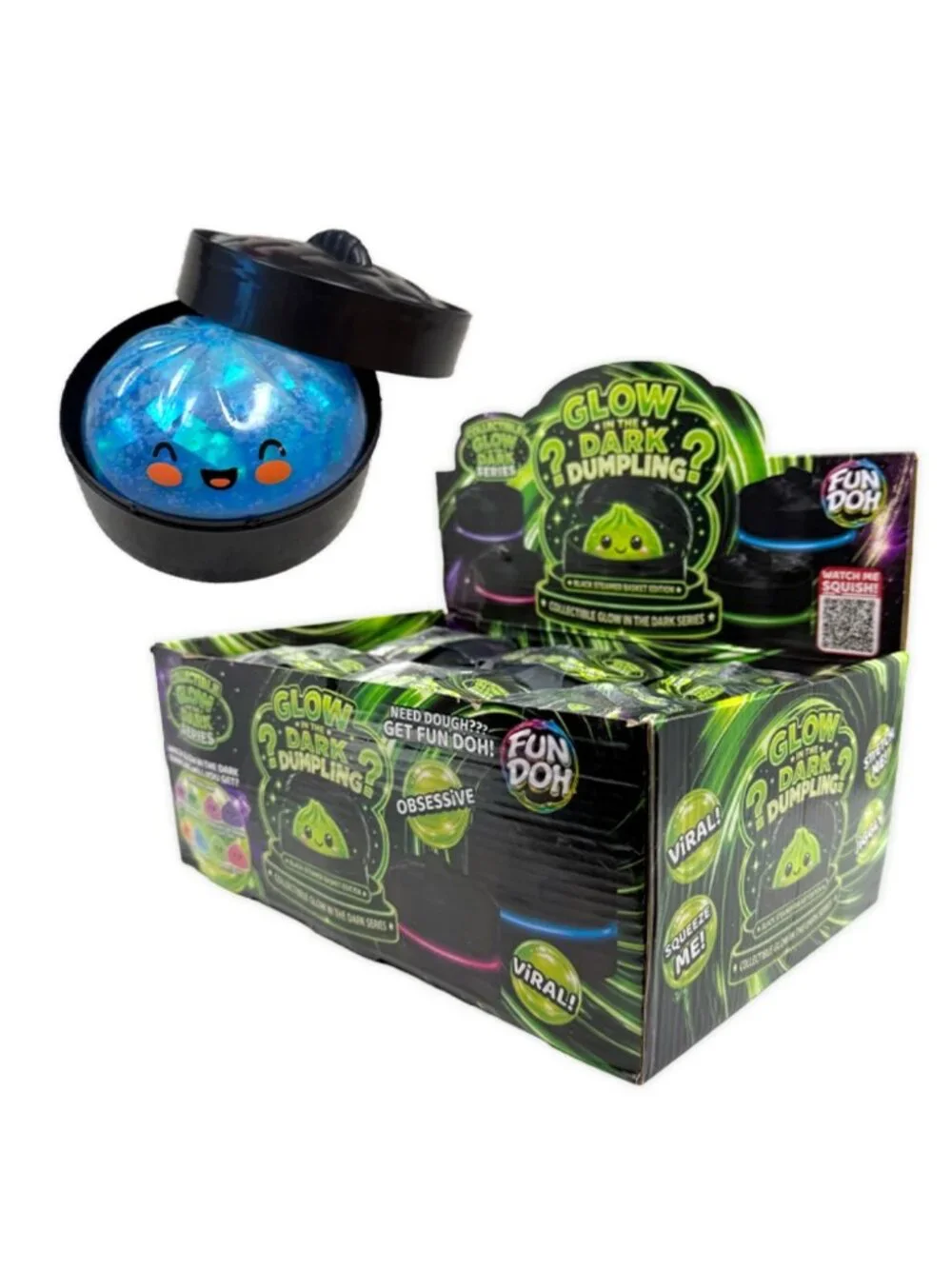 Fun Doh Glow in the Dark Mystery Dumpling Squishy Collectible